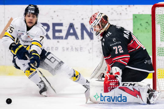 HV71s Radan Lenc oroar mot Malmö Redhawks målvakt Daniel