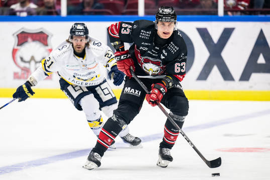 HV71s Mattias Tedenby och Malmö Redhawks Fredrik Händemark