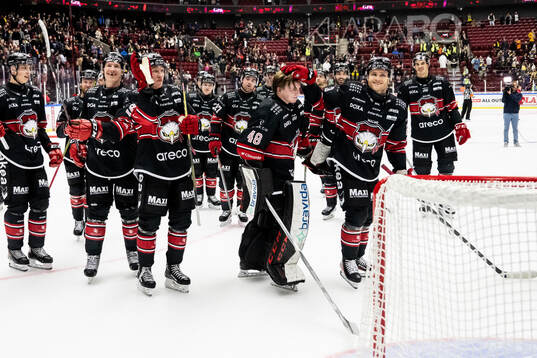 Malmö Redhawks målvakt Oskar Blomgren och Christoffer