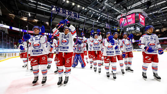 Oskarshamns spelare jublar