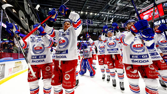 Oskarshamns spelare jublar