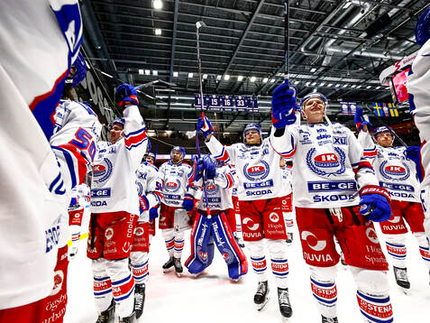 Oskarshamns spelare jublar