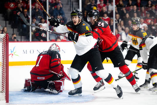 Phillip Sinn of Germany celebrates the 1-1 goal