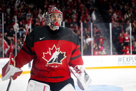 Goalkeeper Thomas Milic of Canada