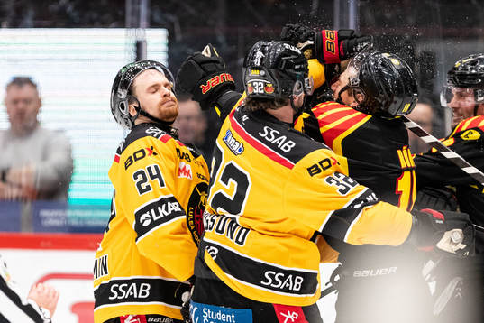 Luleås Brendan Shinnimin och Oscar Engsund mot Brynäs