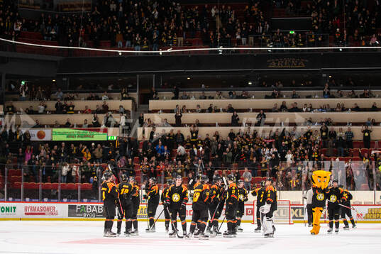 Brynäs spelare jublar