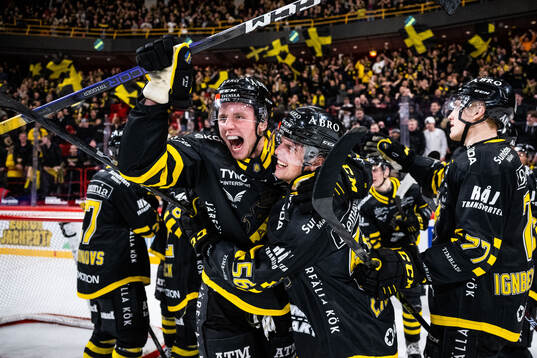 AIKs Alfred Barklund, Albert Lyckåsen och William Ignberg