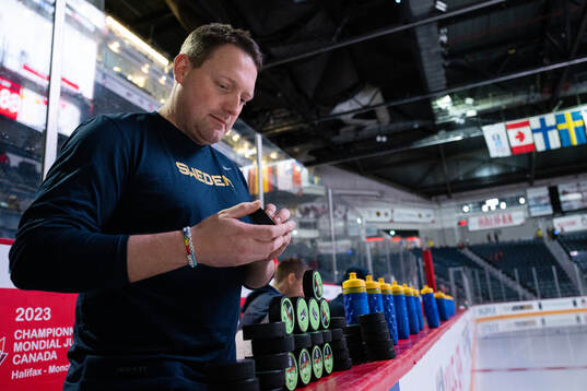 Daniel Nilsson, equipment manager of Sweden