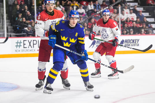 Ales Cech of Czech Republic and Liam Öhgren of Sweden