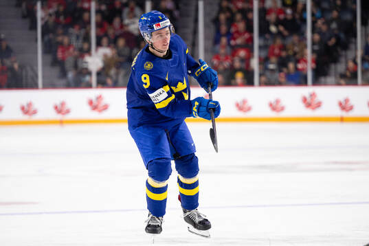 Ludvig Jansson of Sweden scores the 2-1 goal