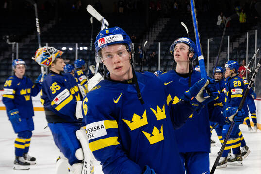 Victor Sjöholm and Ludvig Jansson of Sweden celebrate