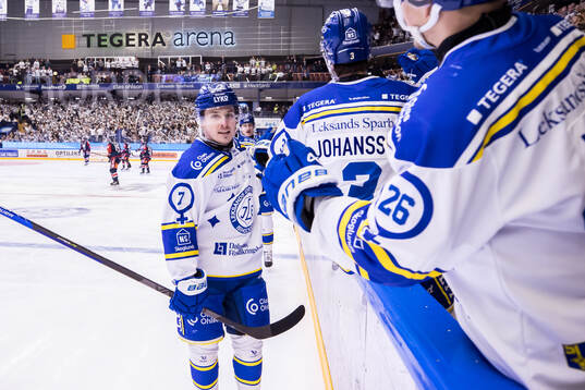 Leksands Marcus Karlberg jubel