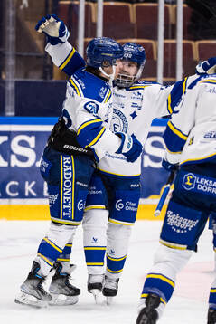 Leksands Justin Glenn Kloos jubel