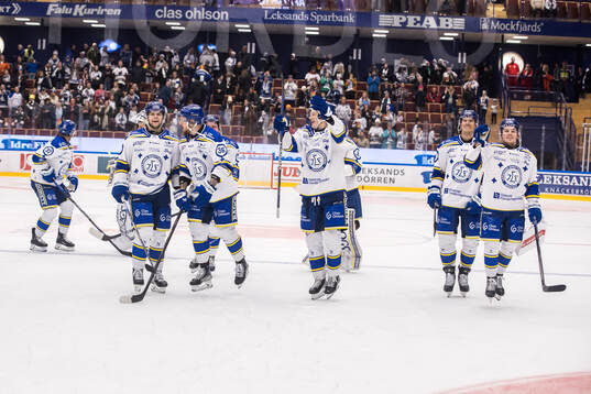 Leksands spelarna jublar