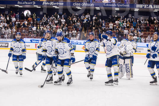 Leksands spelarna jublar
