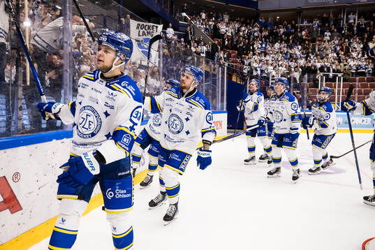 Leksands spelarna jublar