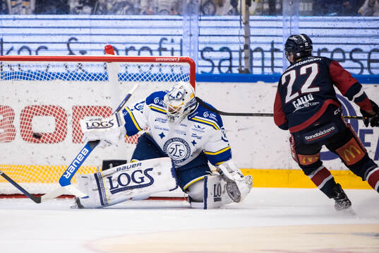 Leksands målvakt Mantas Armalis och Linköpings Vilmos