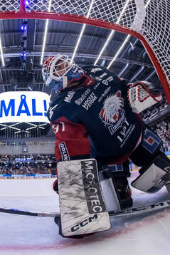 Linköpings målvakt Jesper Myrenberg deppar