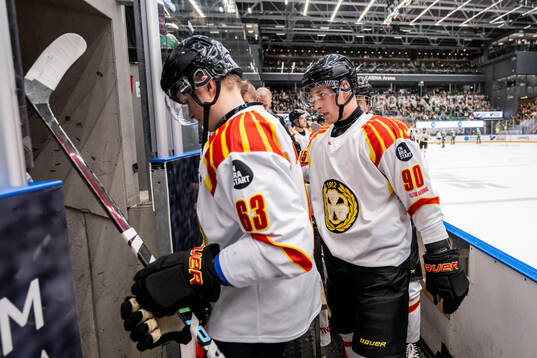 Brynäs Julius Bergman och David Sklenicka deppar