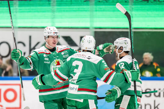 Rögles Adam Edström, Michael Kapla och Brady Ferguson