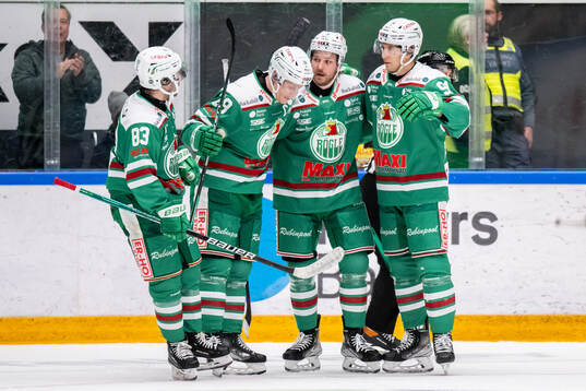 Rögles Riley Sheen, Anton Bengtsson, Linus Sandin och Adam