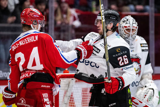 Timrås Erik Walli Walterholm och Malmö Redhawks Thomas