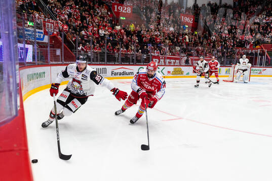 Malmö Redhawks Carl Persson och Timrås Robin Hanzl