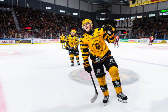 Skellefteås Linus Lindström jublar
