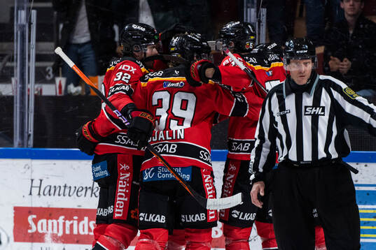 Luleås spelare jublar