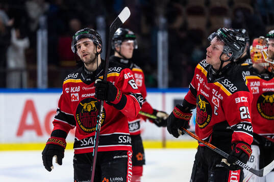 Luleås Konstantin Komarek och Erik Gustafsson deppar