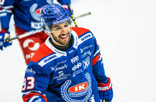 Oskarshamns Cameron Brace jublar