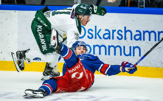 Färjestads Joakim Nygård och Oskarshamns David Quenneville