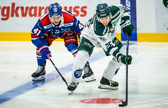 Oskarshamns Johan Johnsson och Färjestads Joel Nyström