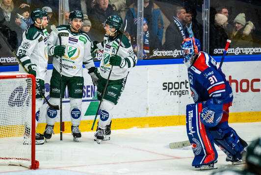 Färjestads Remi Elie jublar