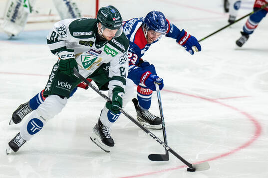 Färjestads Theodor Lennström och Oskarshamns Blaine Byron