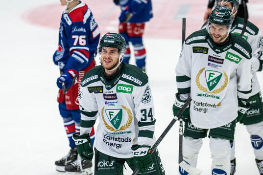 Färjestads Michael Lindqvist jublar
