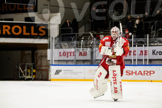 Almtunas målvakt Viktor Andren jublar