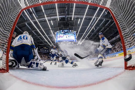 3-3 bakom Leksands målvakt Mantas Armalis och Leksands