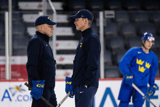 Magnus Hävelid, head coach and Mikael Gerdén, goalie