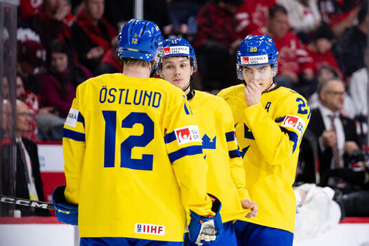 Noah Östlund , Fabian Lysell and Liam Öhgren of Sweden