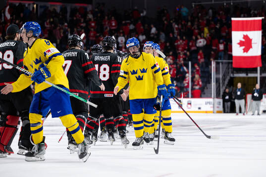 Axel Sandin-Pellikka of Sweden looks dejected