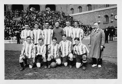 Fotboll, Engelskt besök. Stockholms Olympistadion.