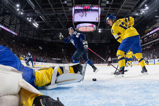 Noah Östlund of Sweden looks dejected