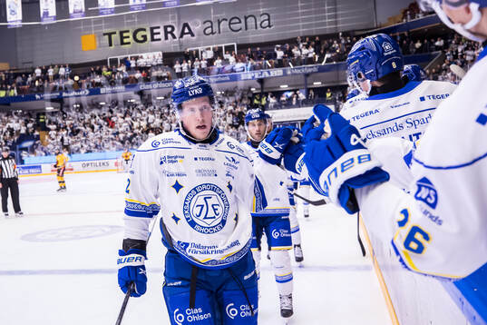 Leksands Kalle Östman jubel