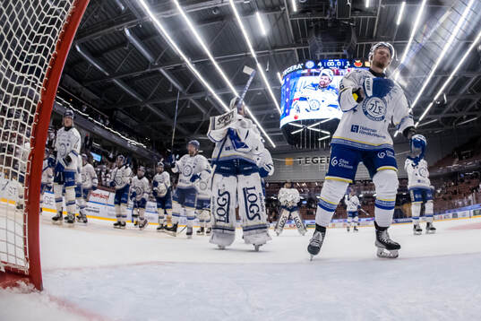 Leksands spelarna jublar