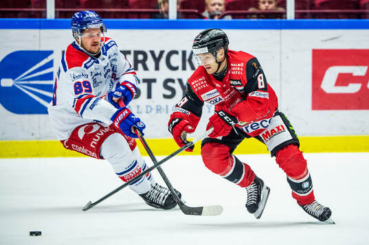 Malmö Redhawks Johan Olofsson mot Oskarshamns Patrik
