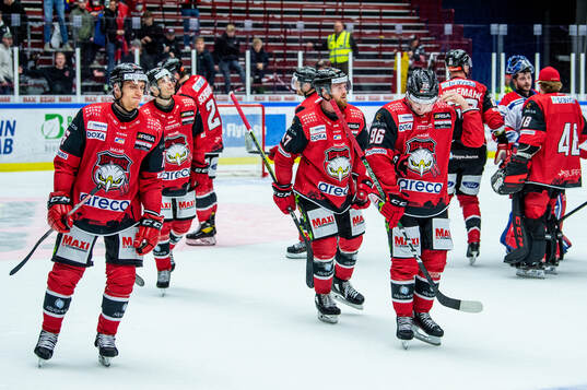 Malmö Redhawks spelare deppar