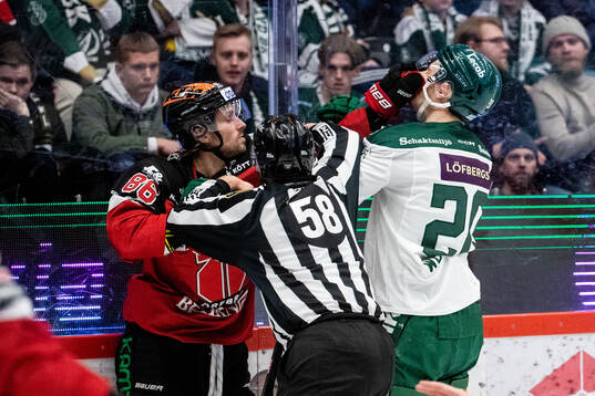 Örebros Mathias Bromé och Färjestads Marcus Westfält
