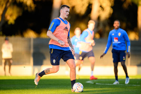 Victor Eriksson of the Swedish national football team at a