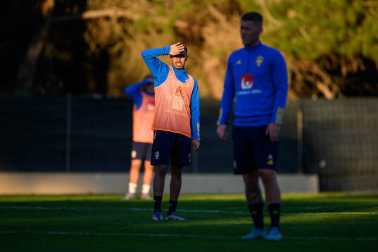 Bilal Hussein of the Swedish national football team at a